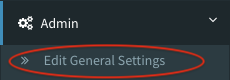 Edit General Settings