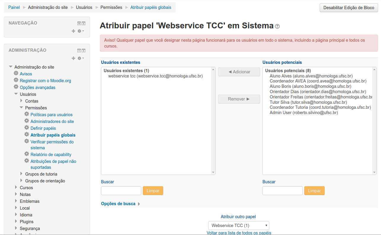 TccWebServiceConfiguracaoServicoVincularUsuarioPapel