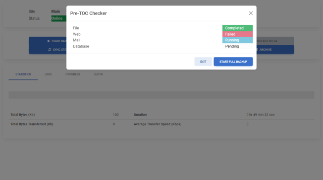 Pre-TOC Checker failed