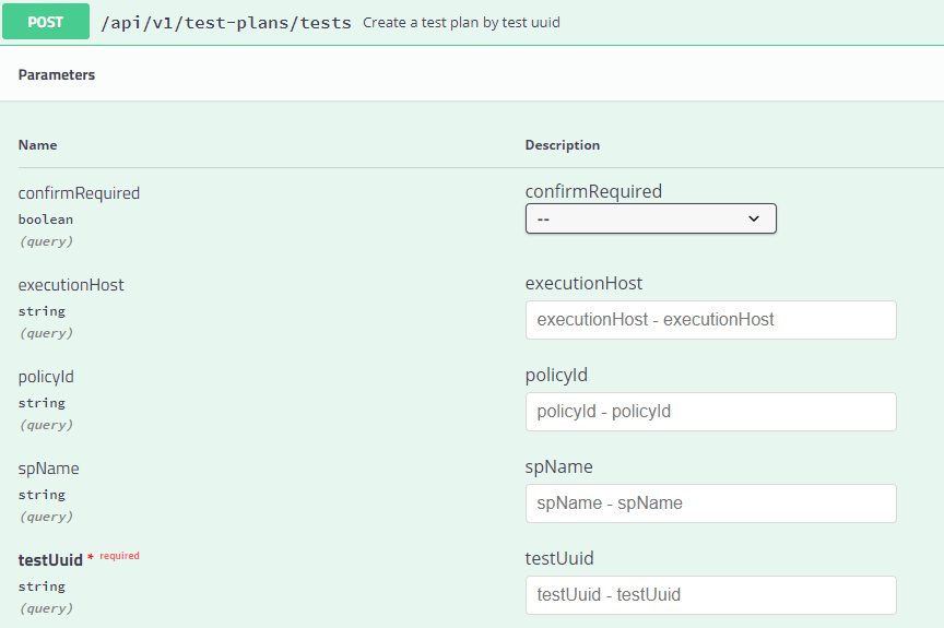 Planner Swagger Test-Plan